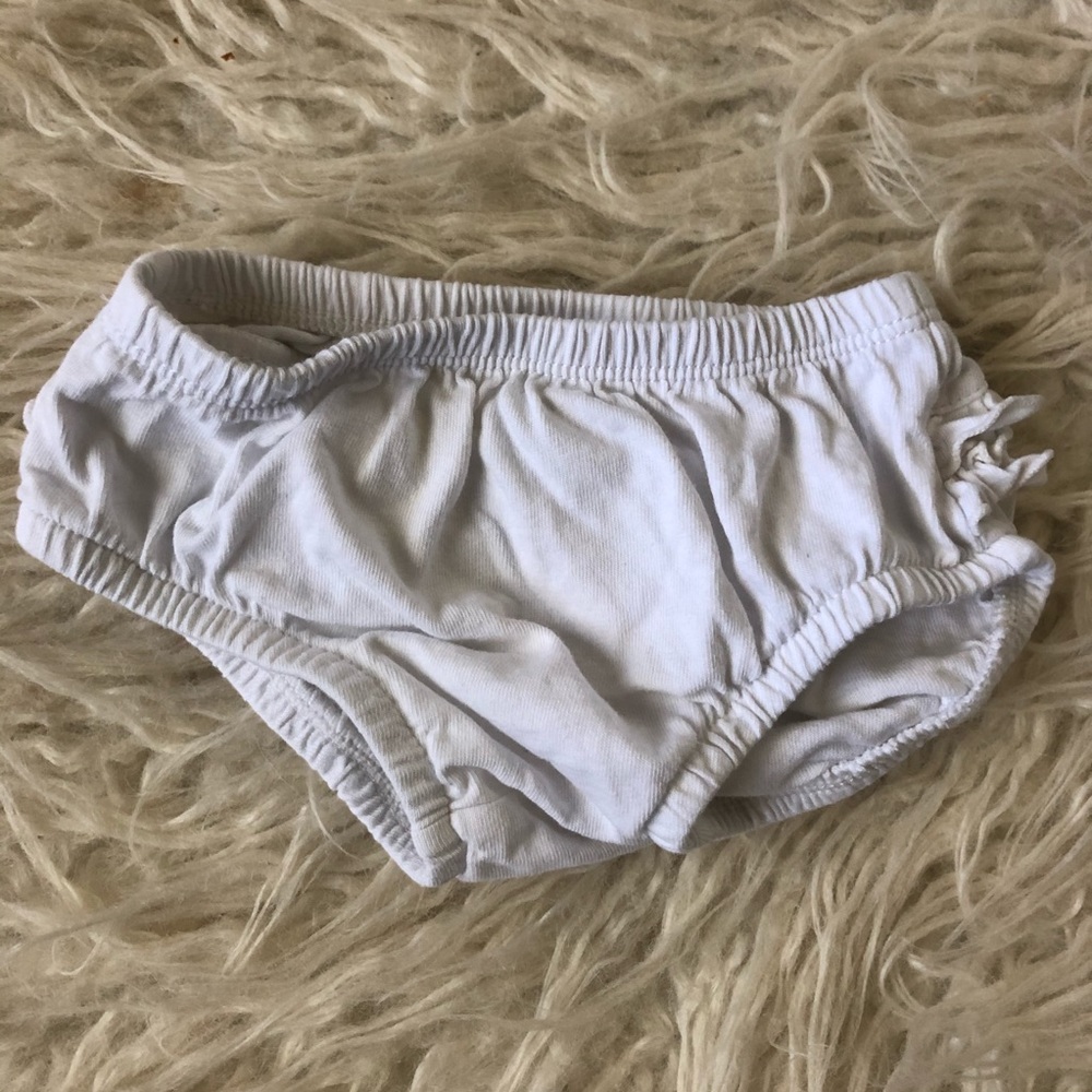 White Ruffle Bottom Bloomers
